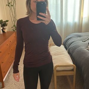 Lululemon Maroon Long Sleeve Shirt